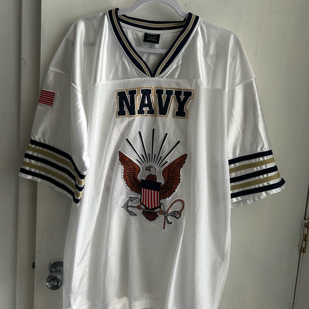Jeremy Scott x Adidas White Navy Jersey